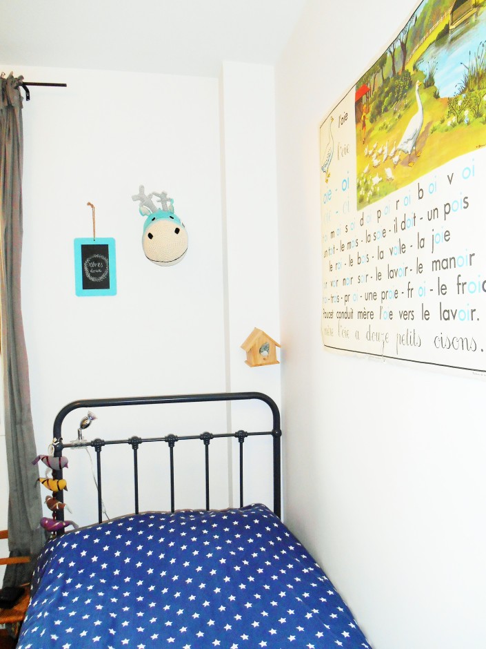 Petite ardoise turquoise, décoration chambre enfant